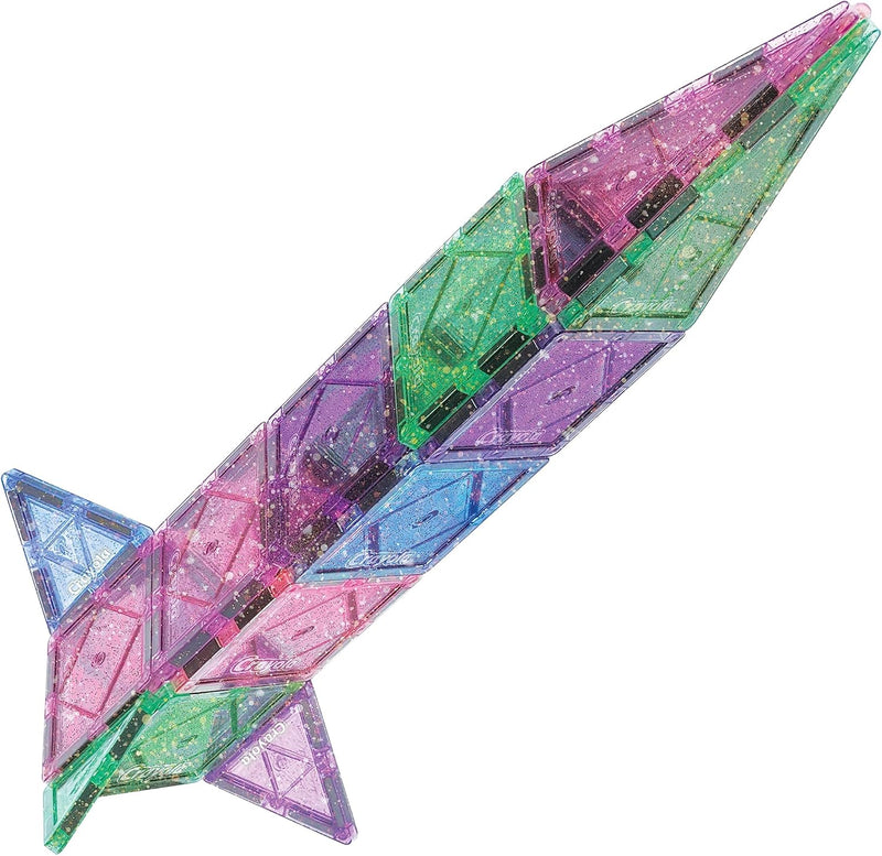 Crayola: Glitter - 40 Piece Magnetic Tile Set Toys & Games Create On
