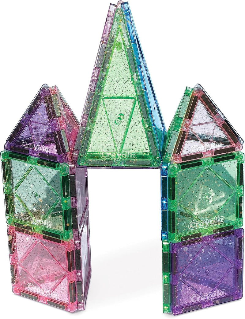 Crayola: Glitter - 40 Piece Magnetic Tile Set Toys & Games Create On