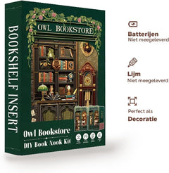 CuteBee: Book Journey - Owl Bookstore DIY Miniature House Model Kit CuteBee