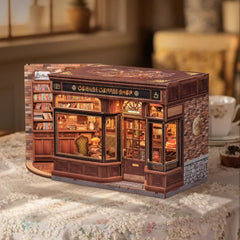 CuteBee: City Walk - Corner Coffee Shop DIY Miniature House Model Kit CuteBee