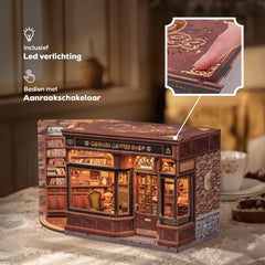 CuteBee: City Walk - Corner Coffee Shop DIY Miniature House Model Kit CuteBee