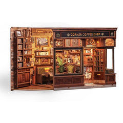 CuteBee: City Walk - Corner Coffee Shop DIY Miniature House Model Kit CuteBee
