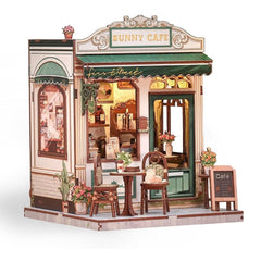 CuteBee: City Walk - Sunny Cafe DIY Miniature House Model Kit CuteBee