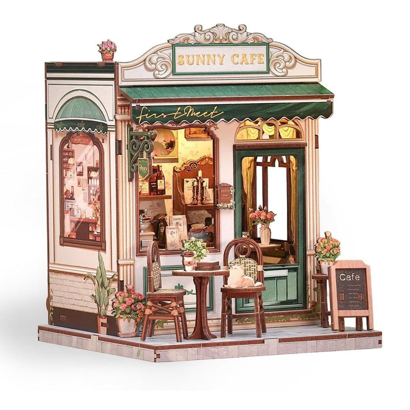 CuteBee: City Walk - Sunny Cafe DIY Miniature House Model Kit CuteBee