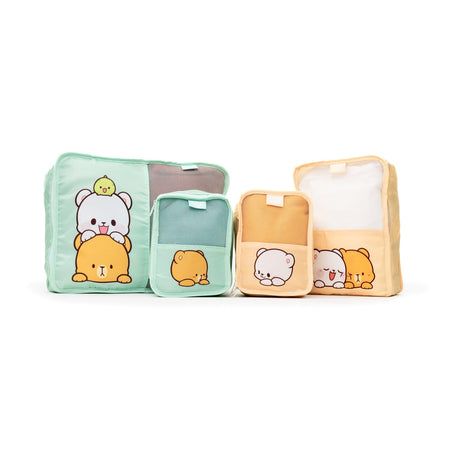 Travel Packing Cubes Set Travel Accessories Milk Mocha Bear