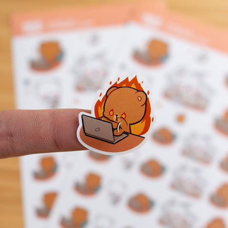 Milk Mocha Bear: Work Day Planner Sticker Sheets Decorative Stickers Milk Mocha Bear