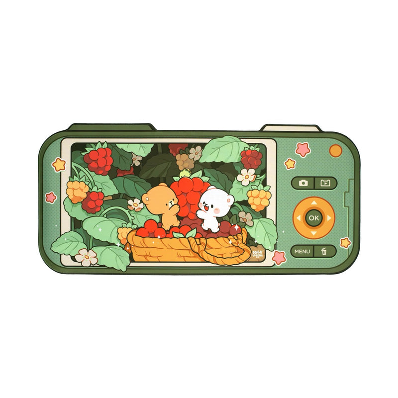 Milk Mocha Bear: Berry Picking Desk Mat Home Decor Milk Mocha Bear