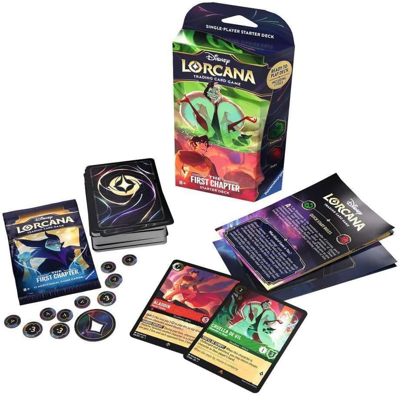 Disney Lorcana TCG: The First Chapter Starter Deck - Emerald & Ruby Card Game Ravensburger