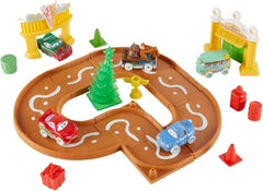 Disney Mattel Pixar Cars Christmas Advent Calendar - 25 Surprises Include 4 Mini Toy Cars & Reconfigurable Playset Toys & Games Mattel