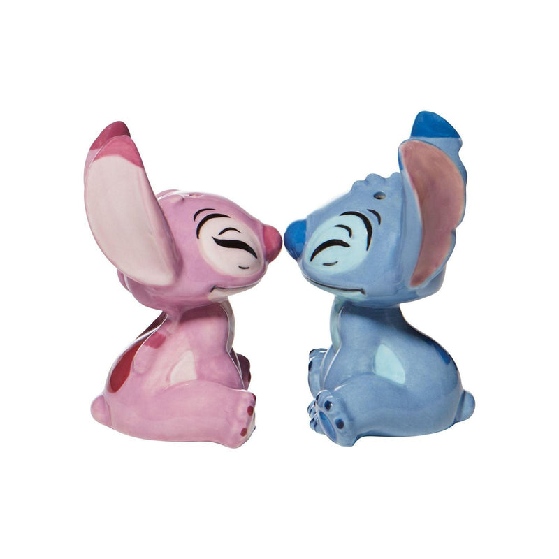 Enesco Disney Studio Brands: Stitch & Angel Salt and Pepper Shaker Set Collectible Enesco
