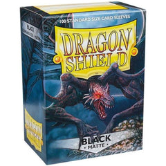Dragon Shield Sleeves: Matte Black - 100 Standard Size Sleeves Card Game Dragon Shield