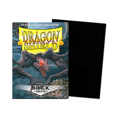 Dragon Shield Sleeves: Matte Black - 100 Standard Size Sleeves Card Game Dragon Shield