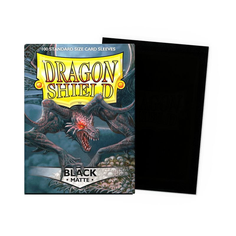 Dragon Shield Sleeves: Matte Black - 100 Standard Size Sleeves Card Game Dragon Shield