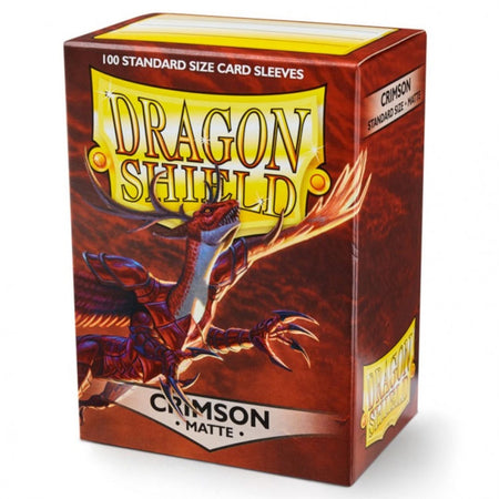 Dragon Shield Sleeves: Matte Crimson - 100 Standard Size Sleeves Card Game Dragon Shield