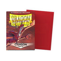 Dragon Shield Sleeves: Matte Crimson - 100 Standard Size Sleeves Card Game Dragon Shield