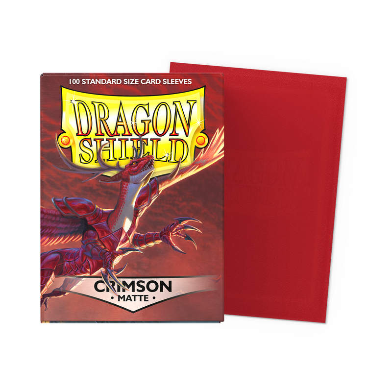 Dragon Shield Sleeves: Matte Crimson - 100 Standard Size Sleeves Card Game Dragon Shield