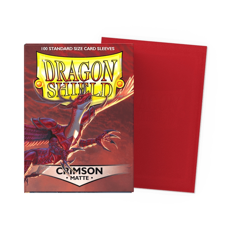 Dragon Shield Sleeves: Matte Crimson - 100 Standard Size Sleeves Card Game Dragon Shield