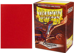 Dragon Shield Sleeves: Matte Crimson - 100 Standard Size Sleeves Card Game Dragon Shield