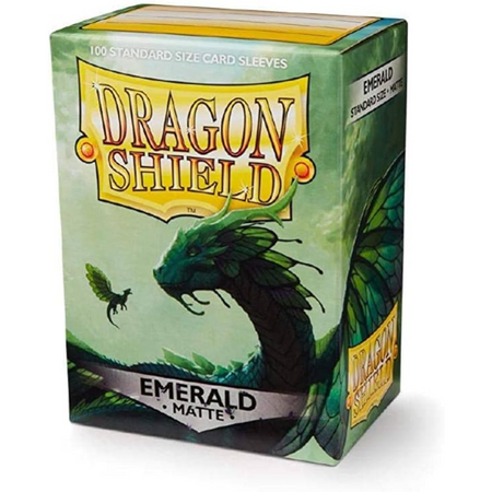 Dragon Shield Sleeves: Matte Emerald - 100 Standard Size Sleeves Card Game Dragon Shield