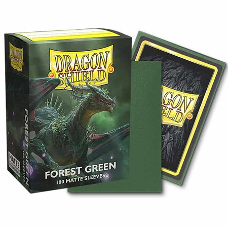 Dragon Shield Sleeves: Matte Forest Green - 100 Standard Size Sleeves Card Game Dragon Shield