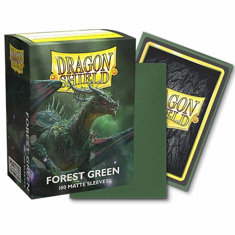 Dragon Shield Sleeves: Matte Forest Green - 100 Standard Size Sleeves Card Game Dragon Shield
