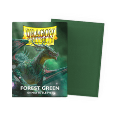 Dragon Shield Sleeves: Matte Forest Green - 100 Standard Size Sleeves Card Game Dragon Shield