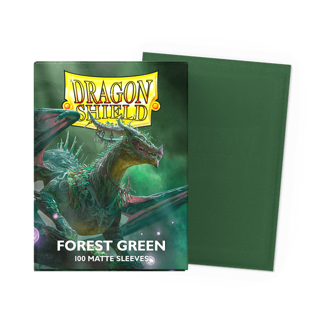Dragon Shield Sleeves: Matte Forest Green - 100 Standard Size Sleeves Card Game Dragon Shield