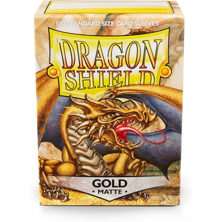 Dragon Shield Sleeves: Matte Gold - 100 Standard Size Sleeves Card Game Dragon Shield