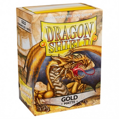 Dragon Shield Sleeves: Matte Gold - 100 Standard Size Sleeves Card Game Dragon Shield