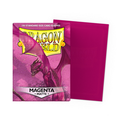 Dragon Shield Sleeves: Matte Magenta - 100 Standard Size Sleeves Card Game Dragon Shield