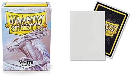 Dragon Shield Sleeves: Matte White - 100 Standard Size Sleeves Card Game Dragon Shield
