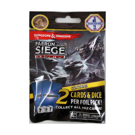 Dungeons and Dragons Faerun Under Siege Dice Masters: 2 Cards & Dice Foil Pack Card Game WizKids