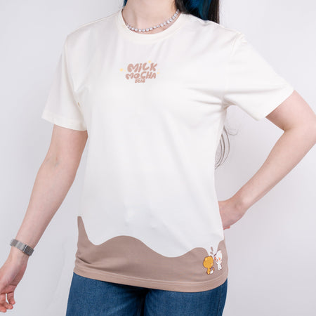 Giordano X Milk Mocha Bear: Painting Around T-Shirts Milk Mocha Bear