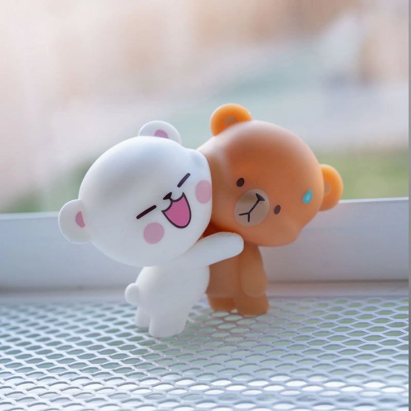 Milk Mocha Bear: Milk Mocha Hugging Figurine Home Decor Milk Mocha Bear