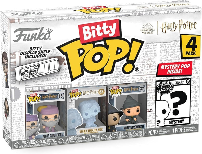 Funko Bitty Pop!: Harry Potter 4-Pack Vinyl Figures - Dumbledore, Headless Nick, McGonagall, and Mystery Toys & Games Funko