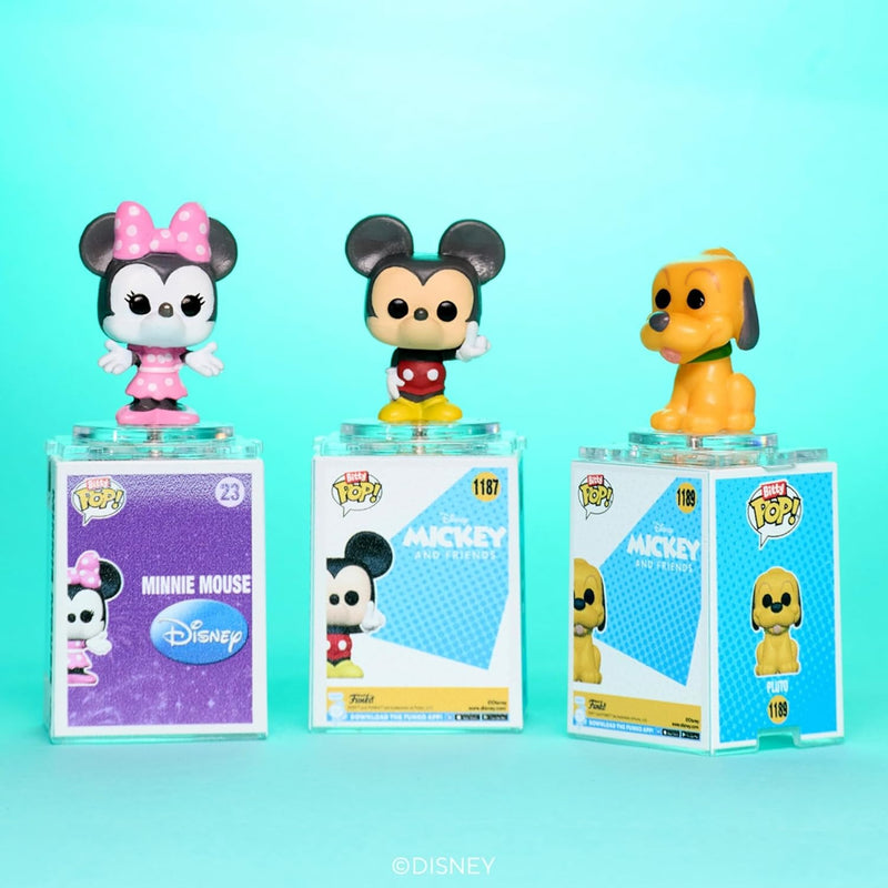 Funko Pop! Bitty: Disney Shelf - Mickey Mouse - Minnie Mouse - Pluto - Mystery Figure Toys & Games Funko