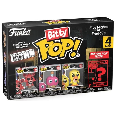 Funko Pop! Bitty: FNAF Shelf - Foxy - Cupcake - Chica - Mystery Figure Toys & Games Funko