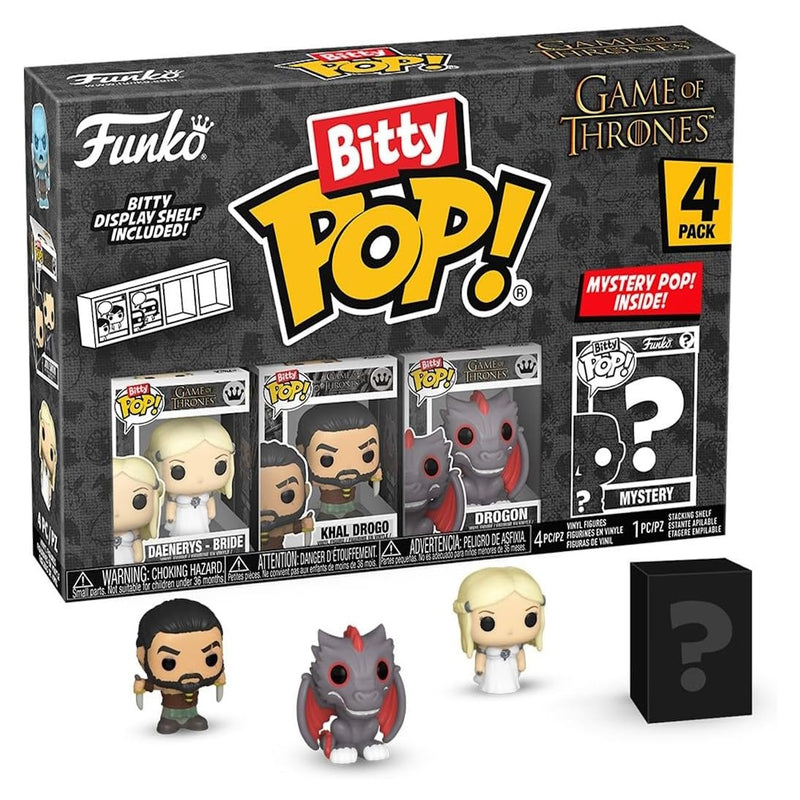 Funko Pop! Bitty: Game of Thrones Shelf - Daenerys Targaryen - Khal Drogo - Drogon - Mystery Figure Toys & Games Funko