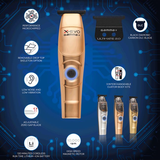 GAMMA+ X EVO Professional Cordless Hair Trimmer Hair Care GAMMA+
