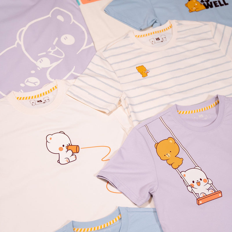Milk Mocha Bear: Giordano x Milk Mocha Bear: Enjoy The Lemonade T-Shirts Milk Mocha Bear