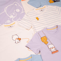 Milk Mocha Bear: Giordano x Milk Mocha Bear: Swing T-Shirts Milk Mocha Bear