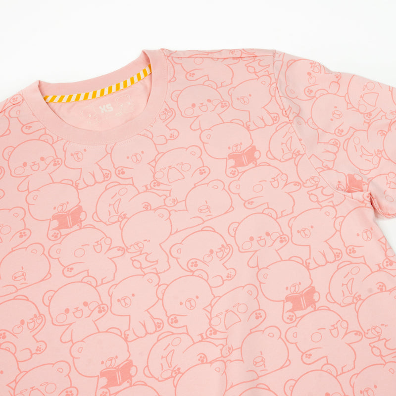 Giordano X Milk Mocha Bear: Daily Life Collage (Pink) T-Shirts Milk Mocha Bear