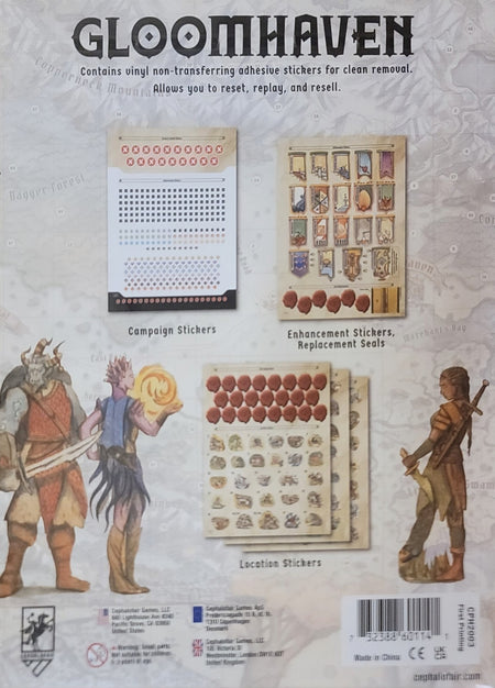 Gloomhaven - Second Edition - Removable Sticker Set Board Game Cephalofair Games