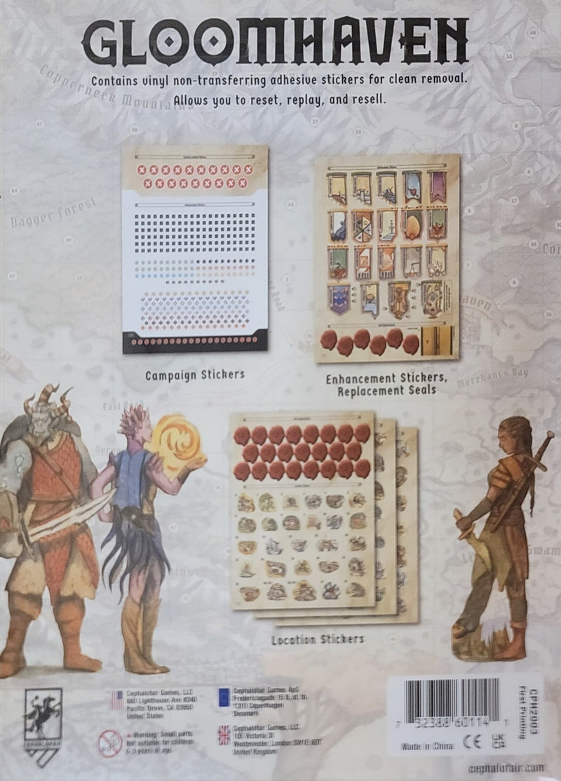 Gloomhaven - Second Edition - Removable Sticker Set Board Game Cephalofair Games