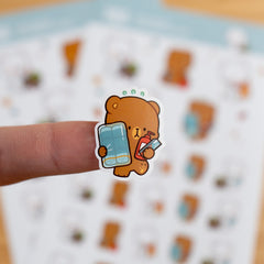 Milk Mocha Bear: Groceries Planner Sticker Sheets Decorative Stickers Milk Mocha Bear