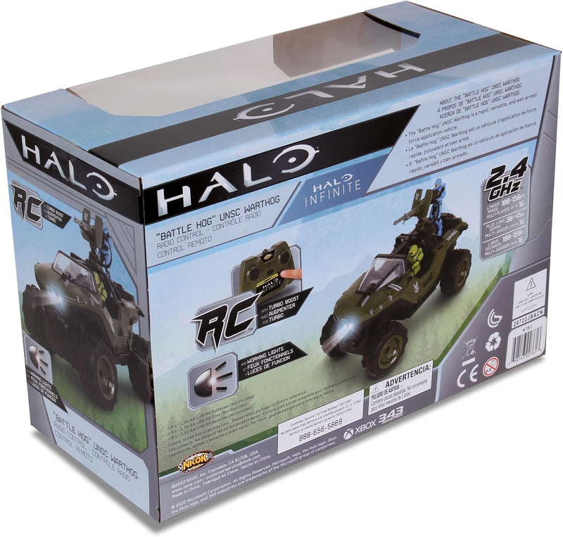 Halo: Battle Hog UNSC Warthog (MC & SPARTAN MARK VII) Remote-Controlled ATV Toys & Games NKOK