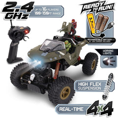 Halo: Rock Hog UNSC Warthog (4x4 Rock Crawler) Remote-Controlled ATV Toys & Games NKOK