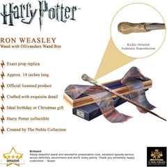 Harry Potter: Ron Weasley's Wand with Ollivander's Wand Box Toys & Games Noble Collection