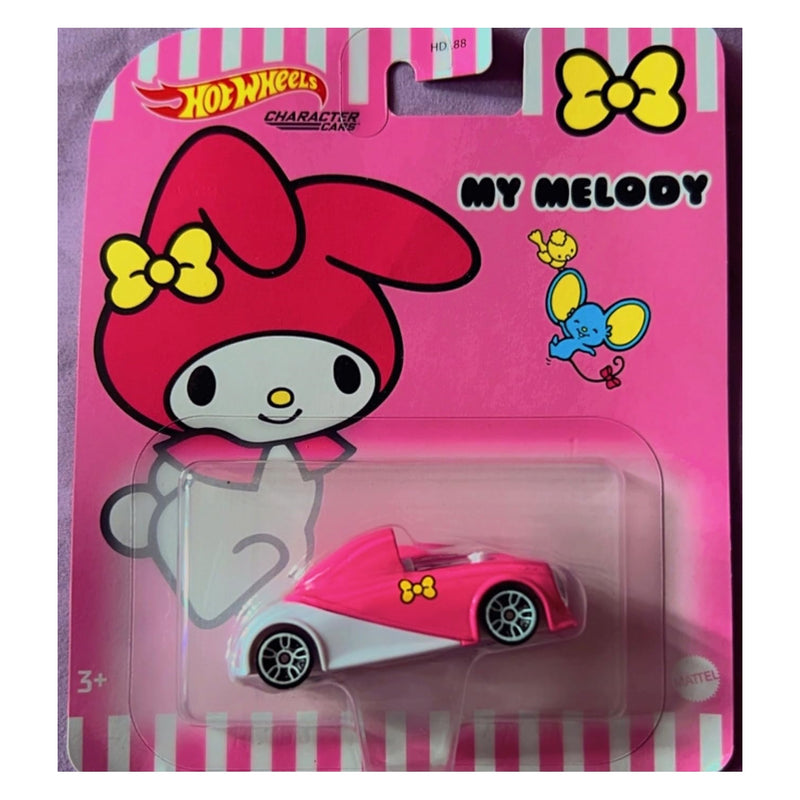 Hot Wheels Character Cars: Hello Kitty - My Melody Toys & Games Mattel