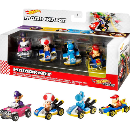 Hot Wheels: Mario Kart Toy Vehicle 4 Pack Toys & Games Mattel